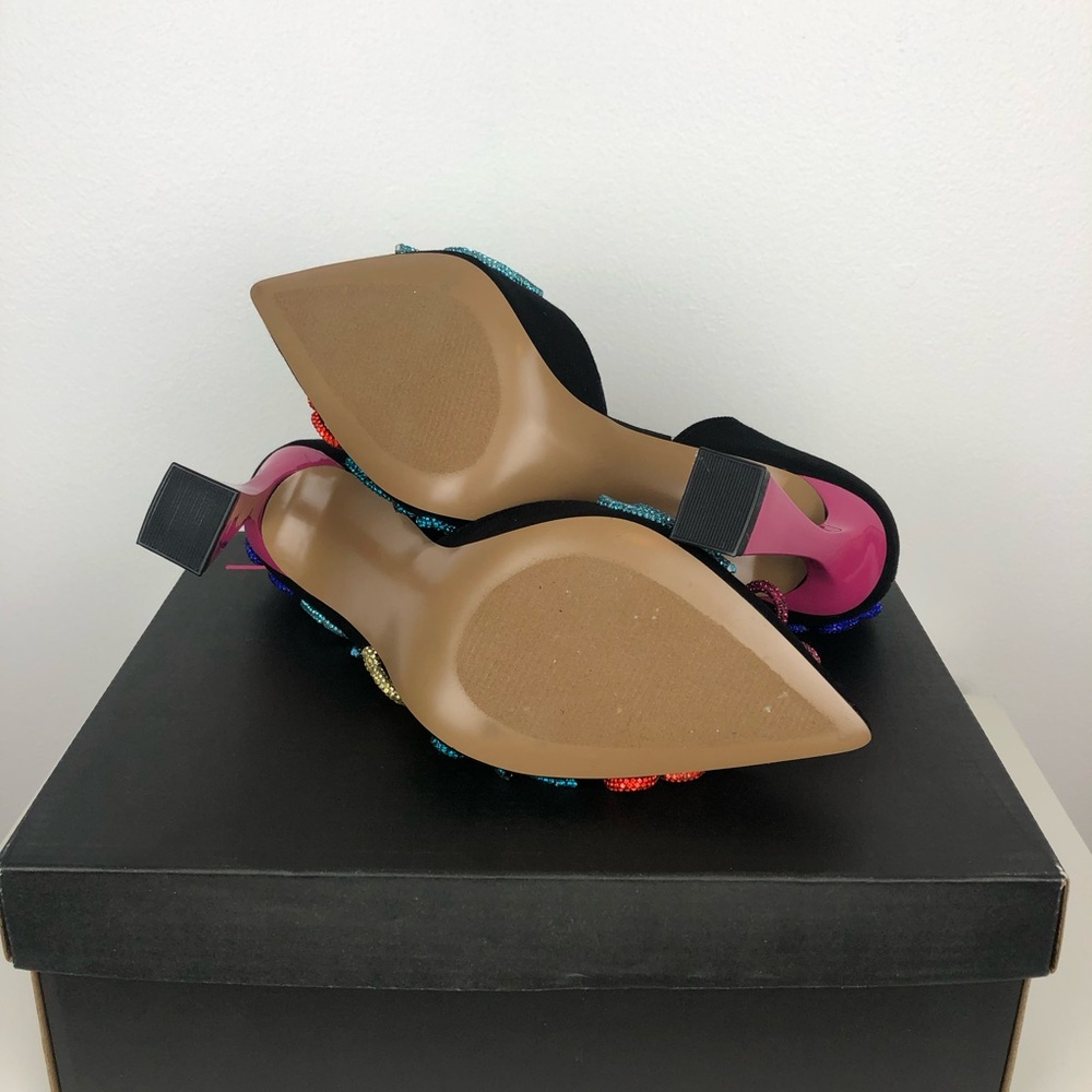 Betsey Johnson Kimara Rhinestone Doodle Embellished Pump Artistic Heels - Picture 8 of 13